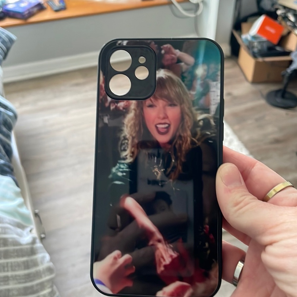 Taylor swift iPhone 12 case custom it’s not official merchandise. Great shape